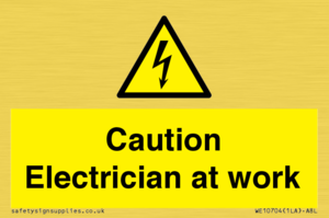 Caution Electrician at work